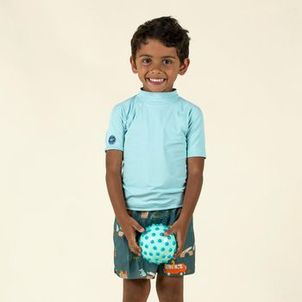Camiseta Infantil Natação Proteção UV Nabaiji Azul