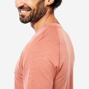 Camiseta Masculina de Yoga Eco Algodão Orgânico Kimjaly Laranja