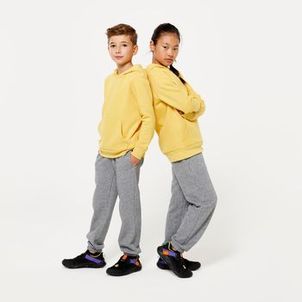 Blusa Infantil de Ginastica com Capuz Domyos Amarela