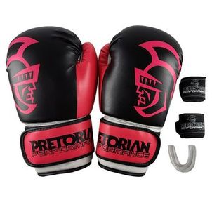 Luva Boxe Muay Thai Pretorian Performance Kit + Bandagem + Protetor Bucal