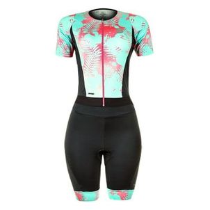 Macaquinho de ciclismo feminino Mauro Ribeiro Leaf