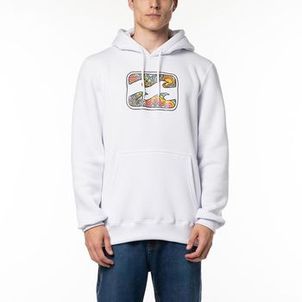 Moletom Billabong Canguru Crayon Wave 305G WT24 Branco