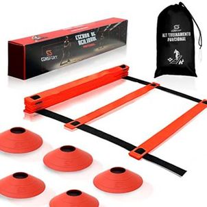Kit 5 Cones - Vermelho + 5 chapéus chinês - Vermelho