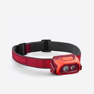 Lanterna Frontal de Trilha Recarregável - HL500 USB V3 - 300 Lúmenes Forclaz Vermelha