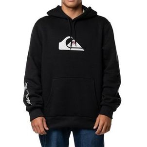 Moletom Quiksilver Canguru Comp Logo 305G WT24 Preto
