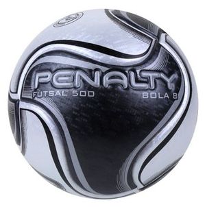 Bola de Futebol Penalty Futsal Bola 8 - Branca e Preta