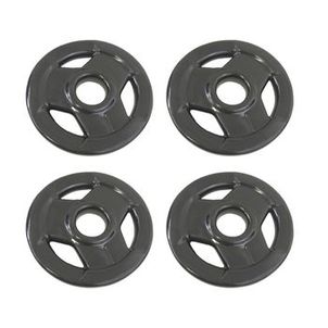 Kit 4 Anilhas Sport 1 Kg Emborrachada Furo Standad