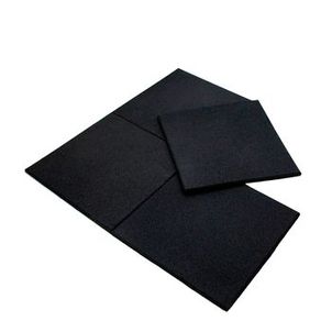 Kit 20 Pisos Emborrachados 1x1m para Academia e Exercício Funcional Ahead Sports Preto e Amarelo