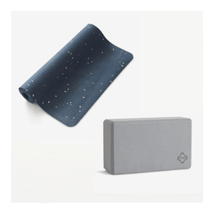 Kit Essencial de Yoga Reciclado Ecológico Com Tapete e Bloco