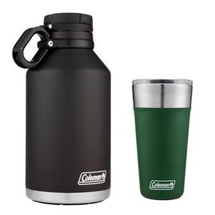 Kit Growler e Copo Térmico com Tampa 600ml Verde Coleman