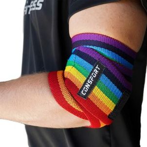 Par de Cotoveleira para Musculação  - Arco Iris