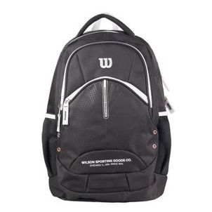 Mochila Wilson Esportiva Poliester - Preta e Branco
