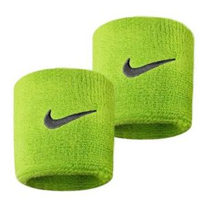 Munhequeira Nike Pequena Swoosh Wristbands - Verde com Preto
