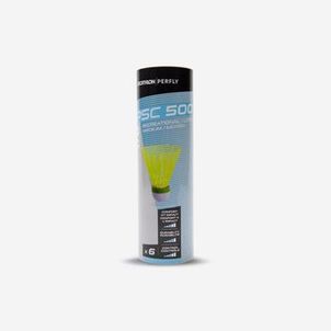 Volante de Plástico de Badmonton PSC 500 (conjunto de 6) Perfly Amarela-azul
