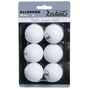 Bola de Tênis de Mesa Yashima 1 Estrela Plástico com 06 Bolas Branca
