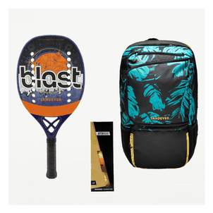 Kit Profissional de Beach Tennis: Raquete BTR 960 Blast Pro + Bolas BTB Perf X3 + Mochila BTBP 900