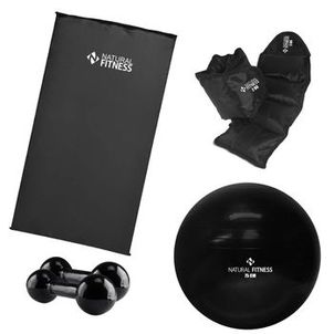 Kit Colchonete  - 20mm + Halter 2kg + Caneleira 2kg + Bola Suiça 75cm