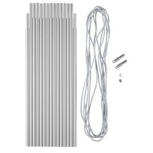 Varetas de Trekking Alumínio 4,5 metros Ø 8,5mm Conjunto de 14 varetas de 32,5cm