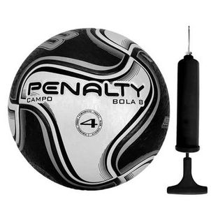 Kit Bola Campo Penalty 8 XXIV Infantil + Bomba de Ar