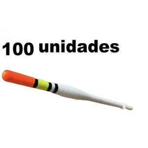 Boia Pena Palito Madeira para pesca 9cm Kit 100uni Petlazer