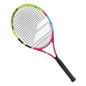 Raquete de Tênis Babolat Nadal JR 26 240g Azul Amarela e Rosa