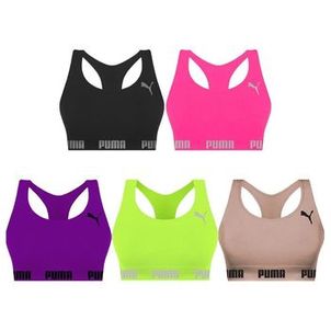 Kit 5 Tops Puma Nadador Sem Costura Feminino