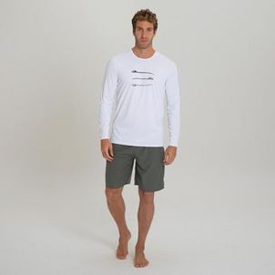 Camiseta Masculina de Surf e Bodyboard Proteção UV50+ Olaian