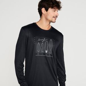 Camiseta Masculina de Surf e Bodyboard UV50+ Olaian