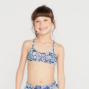 Biquíni Infantil de Surf Top Cruzado Olaian
