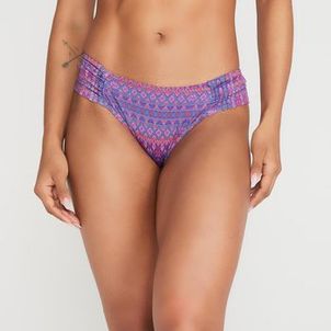 Biquíni Calcinha Franzida de Surf Olaian Roxa