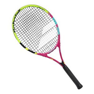 Raquete de Tênis Babolat Nadal JR 25 230g Azul Amarela e Rosa