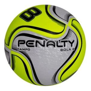 Bola de Futebol Penalty Campo 8 X - Branca e Amarela