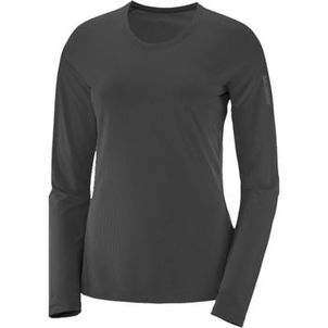 Camiseta Feminina Trilha Trekking Xa Sonic Manga Longa Salomon Preta