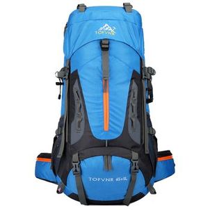 Mochila Trilha Alpinista Mala Viagem Camping Azul Claro Impermeavel WCT FITNESS