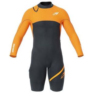 Short John Mormaii ML 1mm Flexxxa Pro Uv-Suit Preto/Laranja
