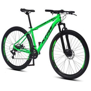 Bicicleta aro 29 Alumínio KRW Shimano 24 Velocidades Marchas Freio a Disco Suspensão dianteira K11