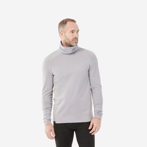 Blusa Segunda Pele Masculina Ski 500 Gola Alta Térmica Cinza