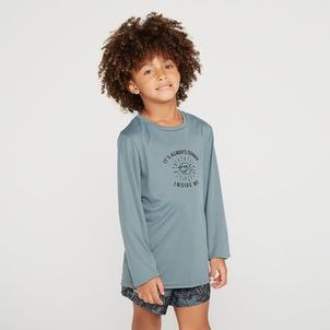 Camiseta Infantil Surf e Bodyboard Proteção UV50+ Olaian