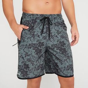 Bermuda Masculina de Surf Bolso com Zíper e Cintura Elástica 150 Olaian Verde