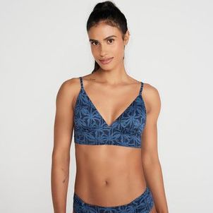 Biquíni Sutiã feminino de Surf Triângulo Olaian Azul