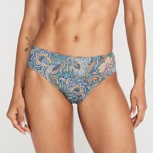 Biquíni Calcinha Franzida de Surf Olaian Verde-floral