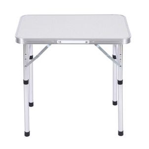 Mesa Portatil Maleta Ajuste Altura Alumínio Cor Branco Camping  Piquenique 90*60*70cm WCT FITNESS