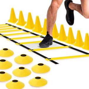 Kit Escada de Agilidade Treinamento Funcional Corda de Pular Academia Ginastica Treino Futebol