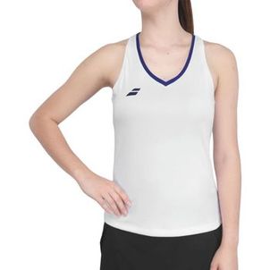 Regata Babolat Play Tank Top Branca e Azul