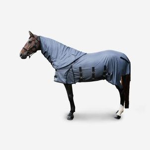 Cobrejão antimoscas de Equitação Cavalo e Pónei 100 Cinzento