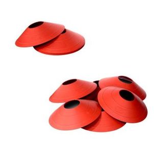 Kit 10 Chapeu Chines  - Vermelho Cones De Agilidade 19 Cm Treinamento Funcional Agilidade Ginastica