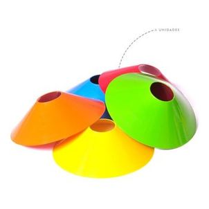 Kit 10 Chapéus Chinês Colorido Treino Futebol 10 Cones De Agilidade Funcional Agilidade Ginastica