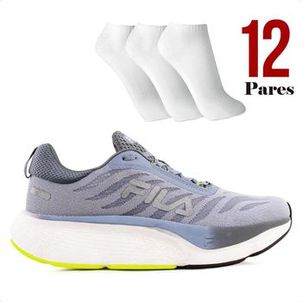 Kit Tênis Fila Float Maxxi 2 Masculino + 12 Pares de Meias