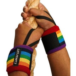 Par de Munhequeira Pulso  - Arco Iris