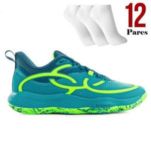 Kit Tênis Olympikus Qu4dra Quadra BR1 Unissex + 12 Pares de Meias